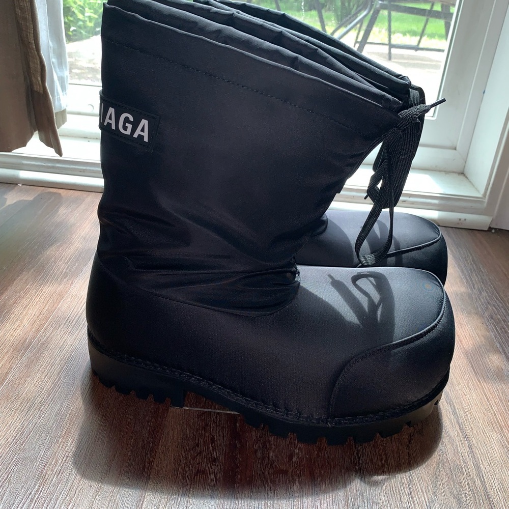 Balenciaga Ski Boots Nylon Black